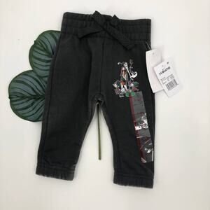 Disney Nightmare Before Christmas Dark Gray Jack Pull On Jogger Sweatpants Pants